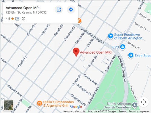 Get Directions from your location to Advanced Open MRI West Hudson in Kearny, NJ